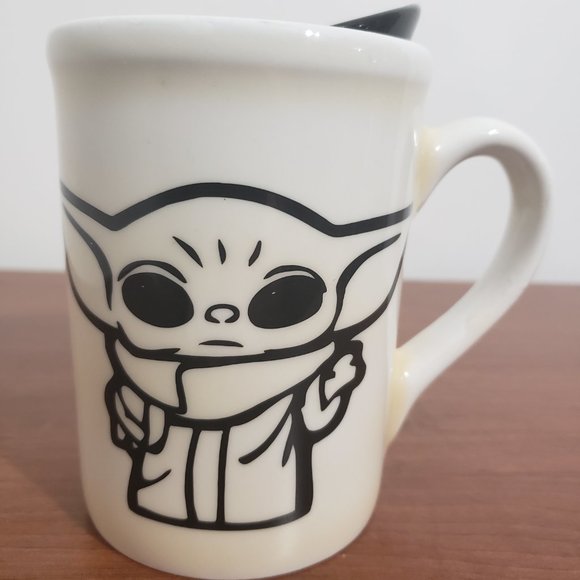 Baby Yoda Mug Yoda Best Dad Ever With Lid Cream Colour - Picture 2 of 8